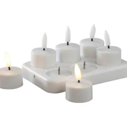 Konstsmide genopladelige fyrfadslys, 6 stk
