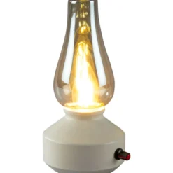 Konstsmide genopladelig "olie"lampe, hvid