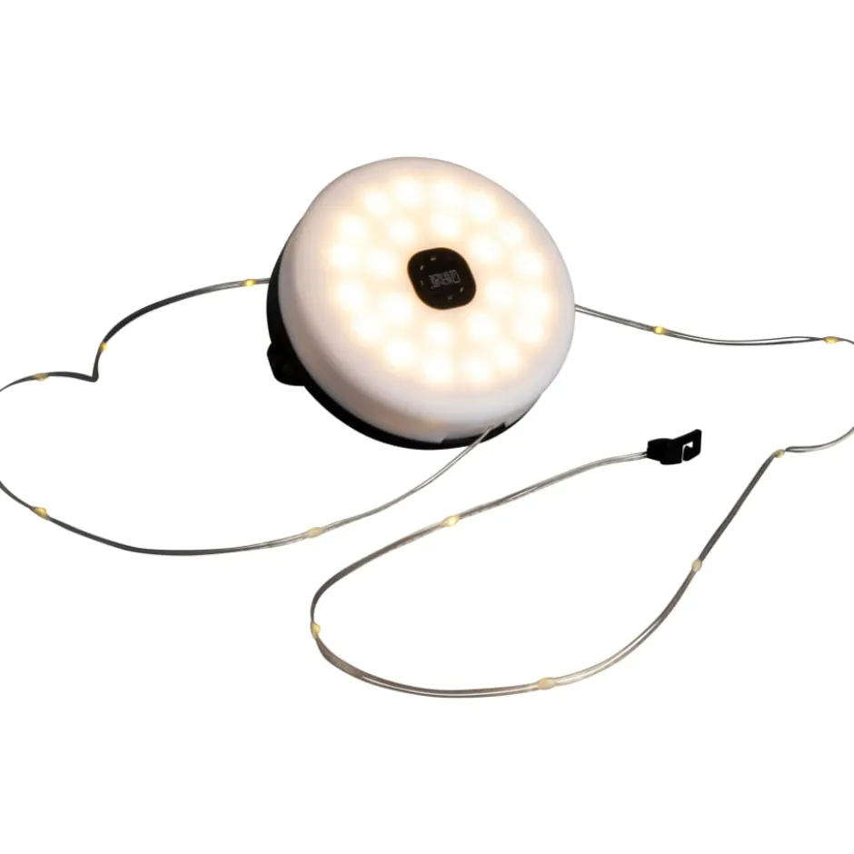 Konstsmide 3-i-1 genopladelig lampe, 100 lys