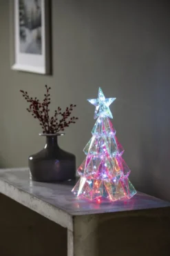Konstsmide juletræ med diamant effekt og lys, 30cm