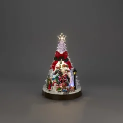 Konstsmide juletræ med roterende tog
