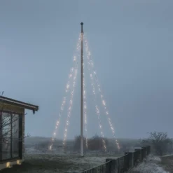 Konstsmide lyskæde til flagstang, 500 varm hvide lys, 8 meter