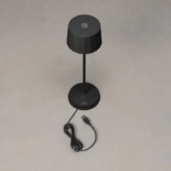 Konstsmide Positano genopladelig udendørs bordlampe, sort