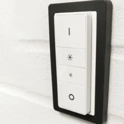 LAB3D indsats til Philips Hue V1 dimmer med LK Design ramme Base 63, koksgrå