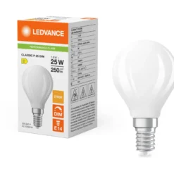 Ledvance Classic E14 kronepære, 2700K, 1,8W