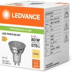 Ledvance Classic GU10 spotpære, 3000K, 6,1W