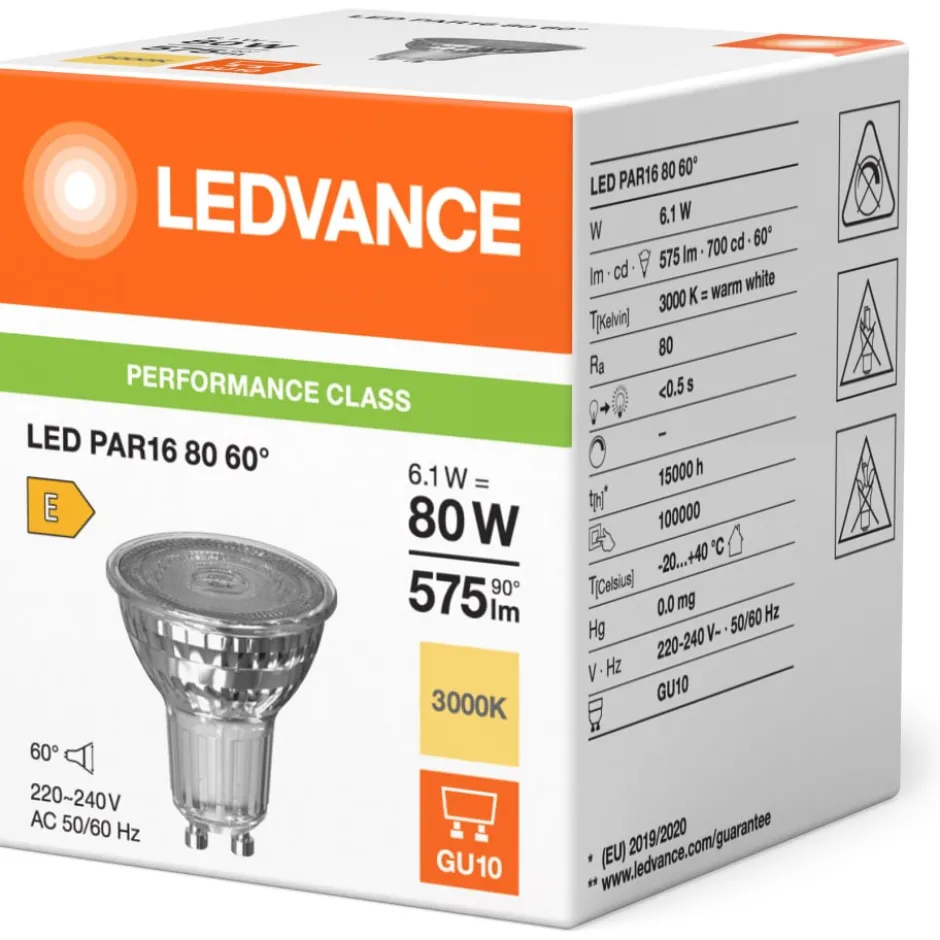 Ledvance Classic GU10 spotpære, 3000K, 6,1W