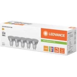 Ledvance Classic GU10 spotpære, 5 stk, 2700K, 3,7W