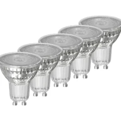Ledvance Classic GU10 spotpære, 5 stk, 4000K, 3,7W