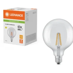 Ledvance E27 globepære, 2700K, 5,9W