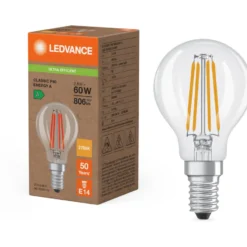 Ledvance E14 kronepære, 2700K, 3,8W