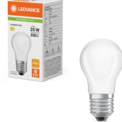 Ledvance E27 kronepære, 2700K, 1,8W