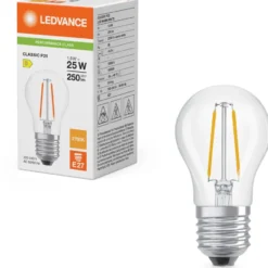 Ledvance E27 kronepære, 2700K, 1,8W