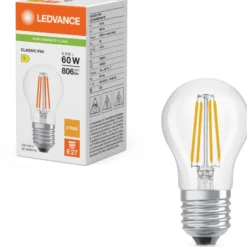 Ledvance E27 kronepære, 2700K, 5,9W