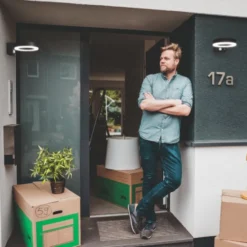 Ledvance Endura Style solcelle væglampe med sensor, sort