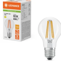 Ledvance E27 standardpære, 2700K, 5,9W
