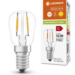 Ledvance Parathom E14 køleskabspære, 2700K, 1,3W