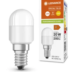 Ledvance Parathom E14 køleskabspære, 2700K, 2,3W