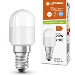 Ledvance Parathom E14 køleskabspære, 6500K, 2,3W