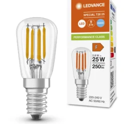 Ledvance Parathom E14 køleskabspære, 6500K, 2,8W