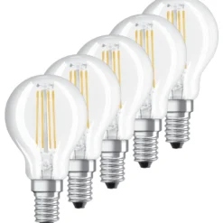 Ledvance Parathom E14 kronepære, 2700K, 4W, 5-pak