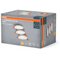 Ledvance Slim indbygningsspot, 4,5W, 3 stk