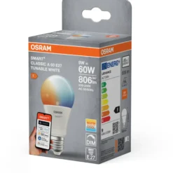 Ledvance Smart+ Wifi E27 standardpære, 2700K-6500K, 9W