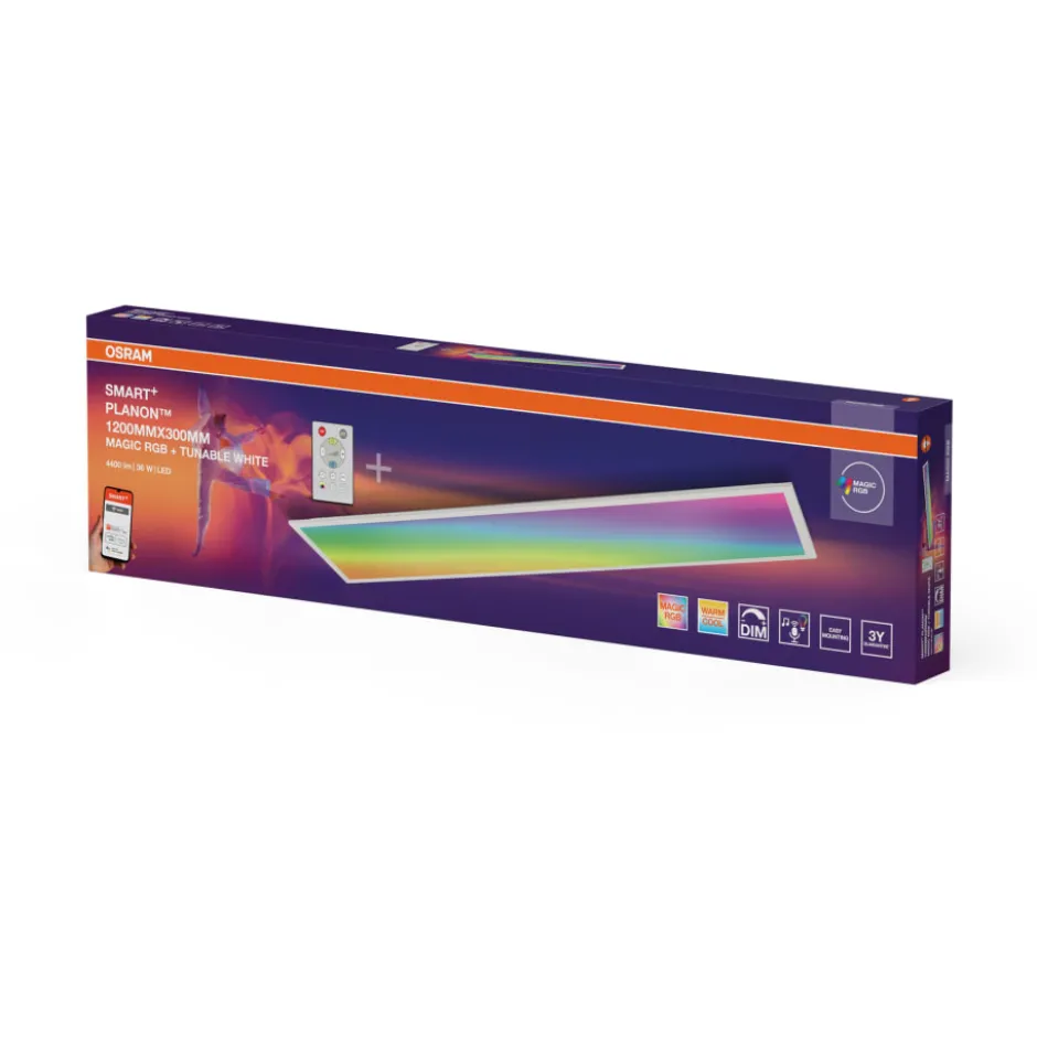 Ledvance Smart+ Wifi Planon Magic plafond, farveskift + hvid, 120x30 cm