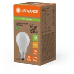 Ledvance Ultra Efficient E27 standardpære, 2700K, 5,7W