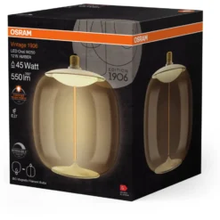 Ledvance Vintage 1906 Big Elipse Oval E27 globepære, 1800K, 12W