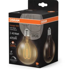 Ledvance Vintage 1906 E27 globepære, 2200K, 4,9W