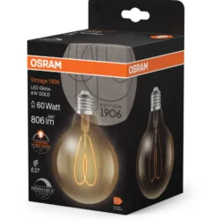 Ledvance Vintage 1906 E27 globepære, 2200K, 8W