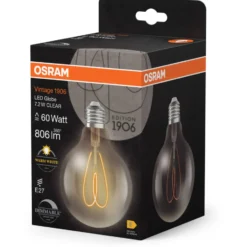 Ledvance Vintage 1906 E27 globepære, 2700K, 7,2W