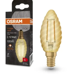 Ledvance Vintage 1906 E14 kertepære, 2400K, 1,5W