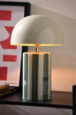 Leitmotiv Rayado bordlampe, stribet grøn