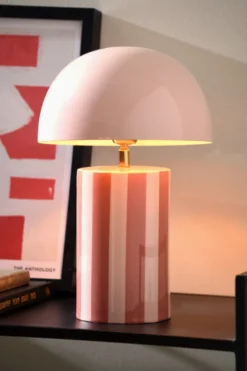 Leitmotiv Rayado bordlampe, stribet rosa