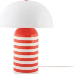 Leitmotiv Rayado Retro bordlampe, stribet orange