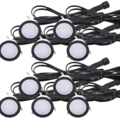 Light By Juhl Cosmos nedgravningsspot, sort, 10-pak