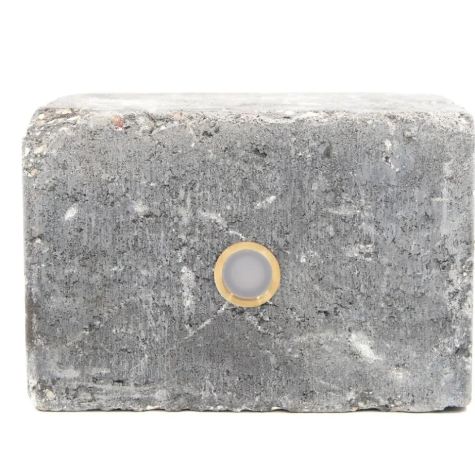 Light By Juhl holmegaardsten kantblok med Cosmos messing spot, 14x21x14 cm, antracit