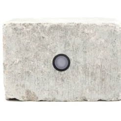 Light By Juhl holmegaardsten kantblok med Cosmos sort spot, 14x21x14 cm, grå