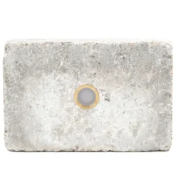 Light By Juhl holmegaardsten med Cosmos messing spot, 14x21x5,5 cm, grå