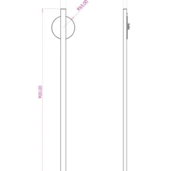Lightswing Twin ophængssystem, 90 cm, hvid