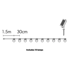 4lite Antheia Festoon solcelle lyskæde, 3 meter