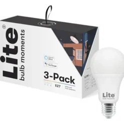 Lite bulb moments E27 standardpære, 2700K-6500K, 8,5W, 3-pak