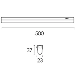 4lite Coda underskabsbelysning, 50 cm