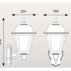 4lite Lantern udendørs væglampe