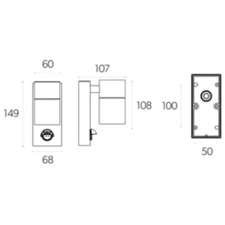 4lite Marinus Sleek udendørs væglampe med sensor, antracit