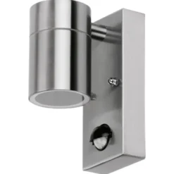 4lite Marinus Sleek udendørs væglampe med sensor, rustfrit stål