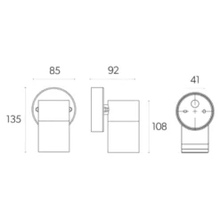 4lite Marinus Sleek udendørs væglampe, antracit