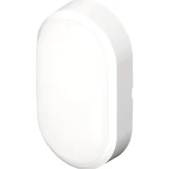 4lite Pylus Oval udendørs væglampe, hvid